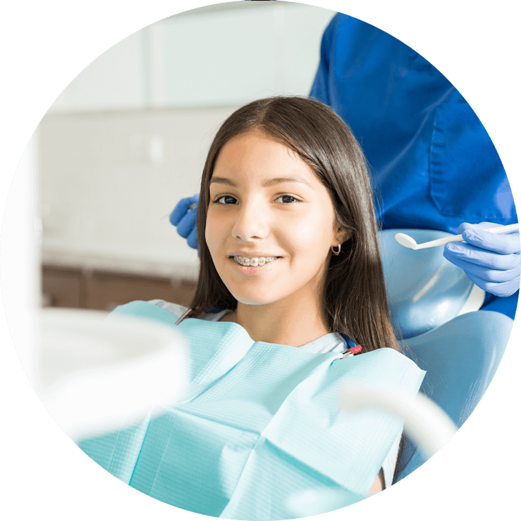 orthodontics patient undergoing procedure.